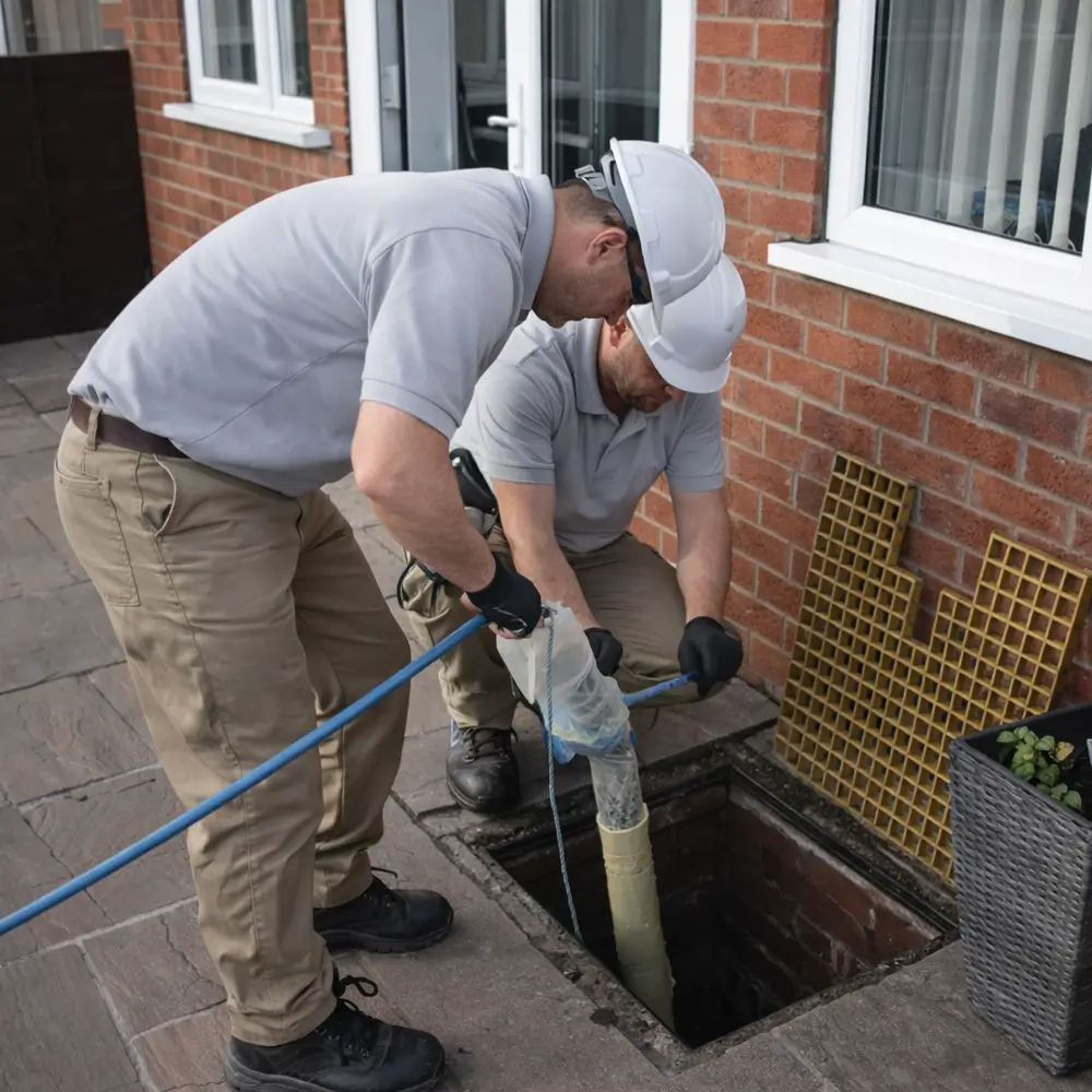 Blocked drain repair service in Fleet